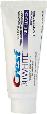 

Crest 3 D White Brilliance, Enamel Safe Teeth Whitening Toothpaste, Mesmerizing Mint Flavor 4.1 Oz (2 Pack, 8.2 Oz Total) Toothpaste(118 g, Pack of 2)