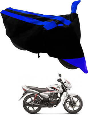 KANDID Two Wheeler Cover for Honda(CB Shine, Black, Blue)