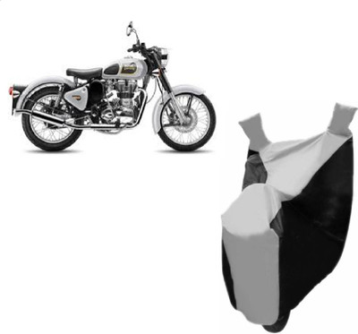 ABP Two Wheeler Cover for Royal Enfield(Bullet 500, Black, Silver)