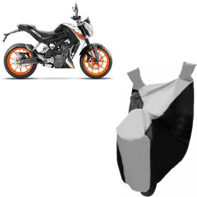 ABP Two Wheeler Cover for KTM(Duke 200, Black, Silver)