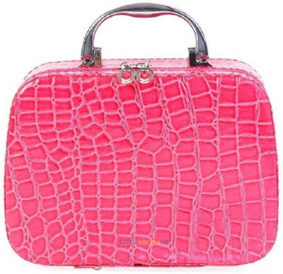 

INFINITY11 osmatics bag and storage vanity bag MAKEUP BOX, JEWELLERY BOX, Multi Purpose Vanity Box Vanity Box(Pink)