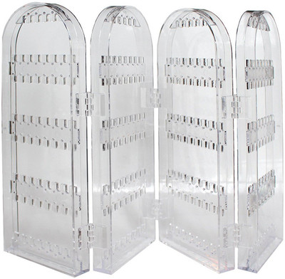 

Futurekart Clear Acrylic Folding Earring Jewellery Necklace Hook Stand Display Holder and Organizer Jewelry Display Vanity Box(clear)