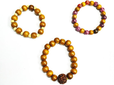 KANTA ASTRO HOUSE Wood Bracelet Set(Pack of 3)