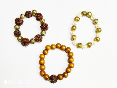 KANTA ASTRO HOUSE Wood Bracelet Set(Pack of 3)