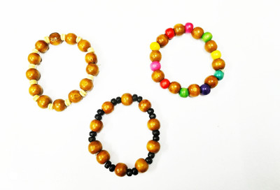 KANTA ASTRO HOUSE Wood Bracelet Set(Pack of 3)