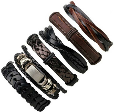 Univocean Leather Bracelet(Pack of 6)