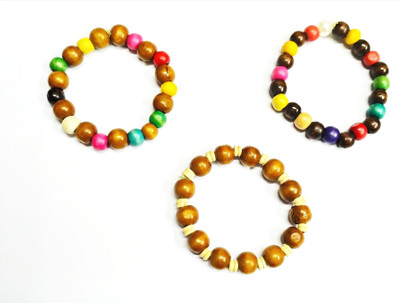 KANTA ASTRO HOUSE Wood Bracelet Set(Pack of 3)