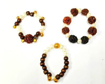 KANTA ASTRO HOUSE Wood Bracelet Set(Pack of 3)