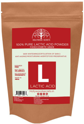 

Hollywood Secrets 100% Pure Lactic Acid Food Grade Skin Whitening Powder (100 Gms)(100)