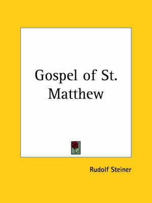 Gospel of St. Matthew(English, Paperback, Steiner Rudolf)