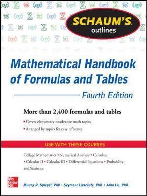 Schaum's Outline of Mathematical Handbook of Formulas and Tables, 3ed(English, Electronic book text, Spiegel Murray)