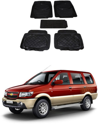 Autoxygen Rubber Standard Mat For  Chevrolet Tavera(Black)