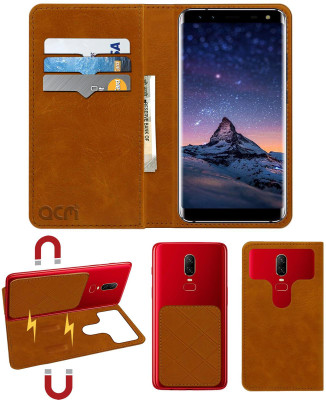 ACM Flip Cover for Leagoo S8(Gold, Cases with Holder, Pack of: 1)