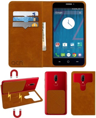 ACM Flip Cover for Micromax Yu Yureka A05510(Gold, Cases with Holder, Pack of: 1)