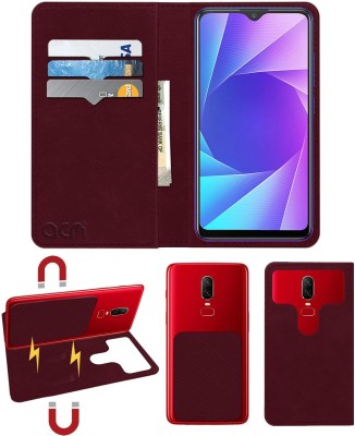 ACM Flip Cover for Vivo Y95(Maroon, Cases with Holder, Pack of: 1)