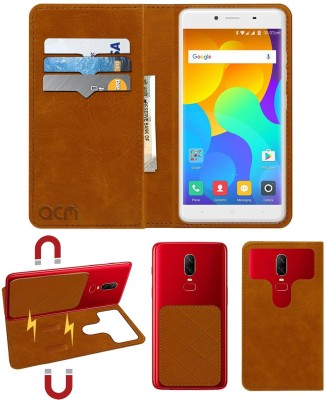 ACM Flip Cover for Yu Yureka 2(Gold, Cases with Holder, Pack of: 1)