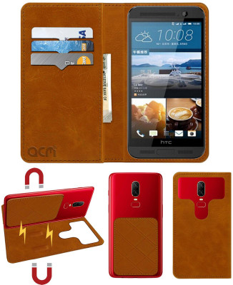 ACM Flip Cover for Htc One Me(Gold, Cases with Holder, Pack of: 1)