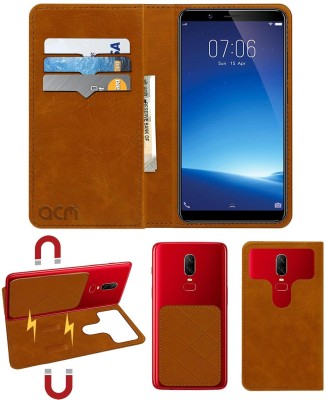 ACM Flip Cover for VIVO Y71(Gold, Cases with Holder, Pack of: 1)