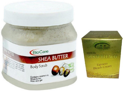 

Pink Root GOLD BLEACH 43G WITH BIOCARE SHEA BUTTER CREAM 500GM(Set of 2)