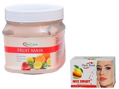 

Pink Root MIX FRUIT BLEACH 43G WITH BIOCARE FRUIT MASK 500GM(Set of 2)