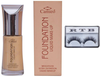 RTB Cream Foundation Weightless 40 ML with False Eyelash(Set of 2)