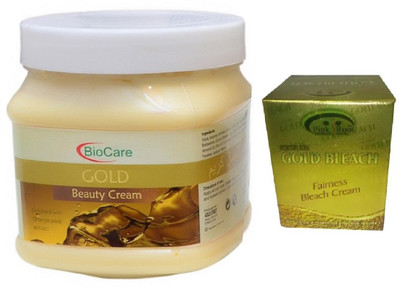 

Pink Root GOLD BLEACH 43G WITH BIOCARE GOLD CREAM 500GM(Set of 2)