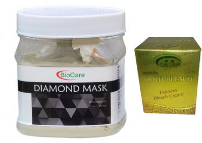 

Pink Root GOLD BLEACH 43G WITH BIOCARE DIAMOND MASK 500GM(Set of 2)