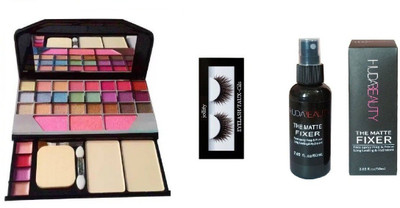 

jollity Eyelash And TYA 6155 Make Up Kit And Huda Make UP Fixer(Set of 3)