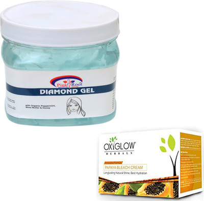 

Pink Root DIAMOND GEL 500GM WITH OXYGLOW PAPAYA PAPAYA 50GM(Set of 2)