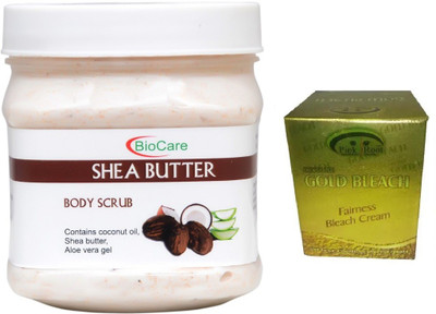 

Pink Root GOLD BLEACH 43G WITH BIOCARE SHEA BUTTER BODY SCRUB 500G(Set of 2)