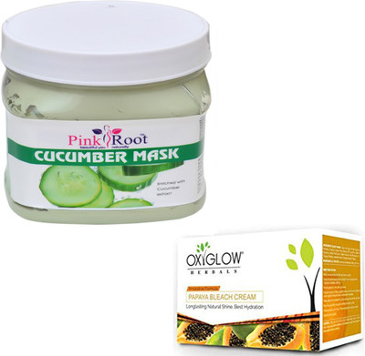 

Pink Root CUCUMBER MASK 500GM WITH OXYGLOW PAPAYA PAPAYA 50GM(Set of 2)