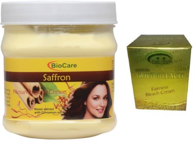 

Pink Root GOLD BLEACH 43G WITH BIOCARE SAFFRON CREAM 500G(Set of 2)