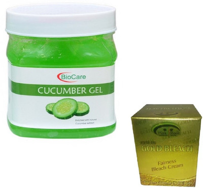 

Pink Root GOLD BLEACH 43G WITH BIOCARE CUCUMBER GEL 500GM(Set of 2)