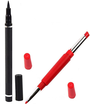

tanvi27 WATER PROOF MATTE INTENSE COLOR SENSATION LIPSTICK WITH LIP LINER & JET BLACK LINER(Set of 2)