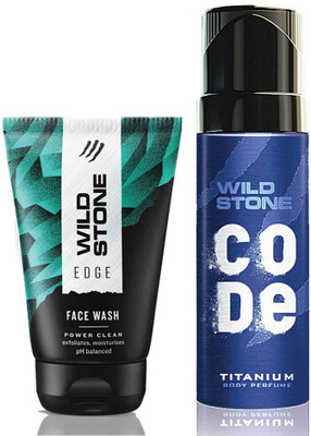 

Wild Stone Edge Facewash 100 ml & Code Titanium Body Perfume 120 ml(Set of 2)