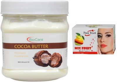 

Pink Root MIX FRUIT BLEACH 43G WITH BIOCARE COCOA BUTTER CREAM 500G(Set of 2)
