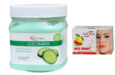 

Pink Root MIX FRUIT BLEACH 43G WITH BIOCARE CUCUMBER CREAM 500GM(Set of 2)