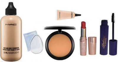 

ravishing Silicon Puff & Face And Body Foundation & Compact & Lakme 9to5 crease-less Lipstick & Select Cover-Up Concealer & Mascara(Set of 6)