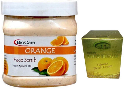 

Pink Root GOLD BLEACH 43G WITH BIOCARE ORANGE SCRUB 500GM(Set of 2)