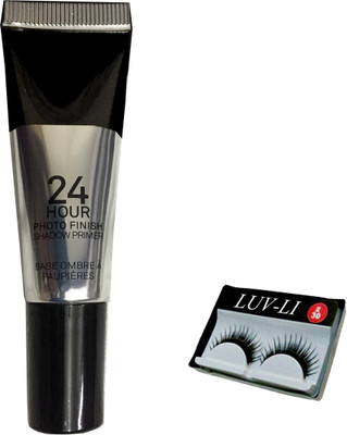 

LUV-LI IMPORTED 24 HOUR PHOTO FINISH SHADOW PRIMER, 1 PAIR EYE LASHES(Set of 2)