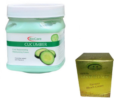 

Pink Root GOLD BLEACH 43G WITH BIOCARE CUCUMBER CREAM 500GM(Set of 2)