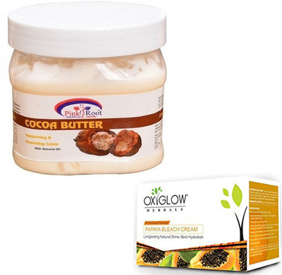 

Pink Root COCOA BUTTER CREAM 500GM WITH OXYGLOW PAPAYA PAPAYA 50GM(Set of 2)