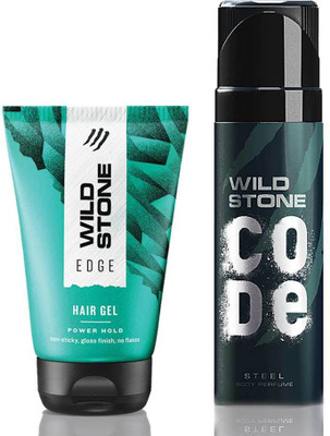 

Wild Stone Edge Hair Gel 100 ml & Code Steel Body Perfume 120 ml(Set of 2)
