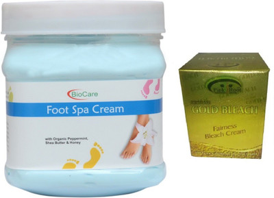

Pink Root GOLD BLEACH 43G WITH BIOCARE FOOT SPA CREAM 500G(Set of 2)