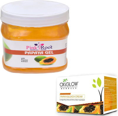 

Pink Root PAPAYA GEL 500GM WITH OXYGLOW PAPAYA PAPAYA 50GM(Set of 2)