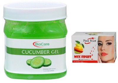 

Pink Root MIX FRUIT BLEACH 43G WITH BIOCARE CUCUMBER GEL 500GM(Set of 2)