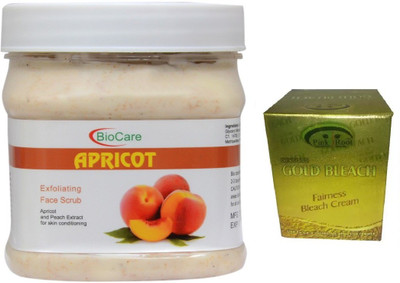 

Pink Root GOLD BLEACH 43G WITH BIOCARE APRICOT FACE SCRUB 500G(Set of 2)