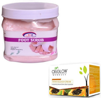 

Pink Root FOOT SCRUB 500GM WITH OXYGLOW PAPAYA PAPAYA 50GM(Set of 2)