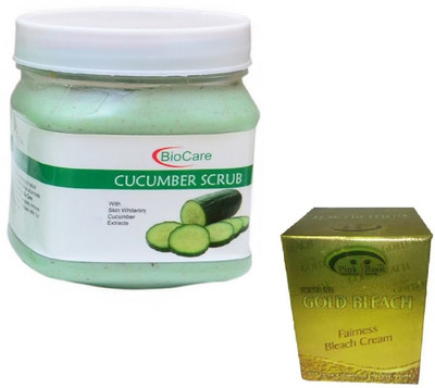 

Pink Root GOLD BLEACH 43G WITH BIOCARE CUCUMBER SCRUB 500GM(Set of 2)