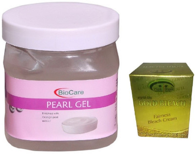

Pink Root GOLD BLEACH 43G WITH BIOCARE PEARL GEL 500GM(Set of 2)